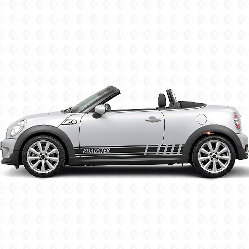 Pegatina de vinilo lateral de franjas estilo racing para MINI Roadster