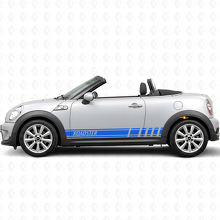 Pegatina de vinilo lateral de franjas estilo racing para MINI Roadster_2