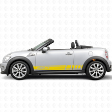 Pegatina de vinilo lateral de franjas estilo racing para MINI Roadster_5