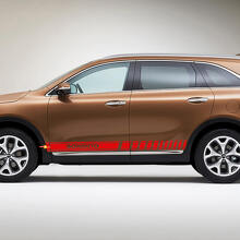 Calcomanía de vinilo con rayas laterales de carreras compatible con Kia Sorento
 2