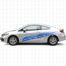 Pegatinas de vinilo laterales con triple marca de garra para Honda Civic_2