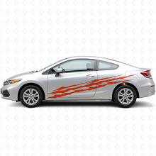 Pegatinas de vinilo laterales con triple marca de garra para Honda Civic_4