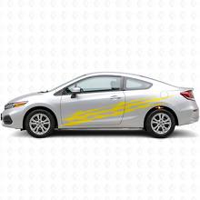 Pegatinas de vinilo laterales con triple marca de garra para Honda Civic_5