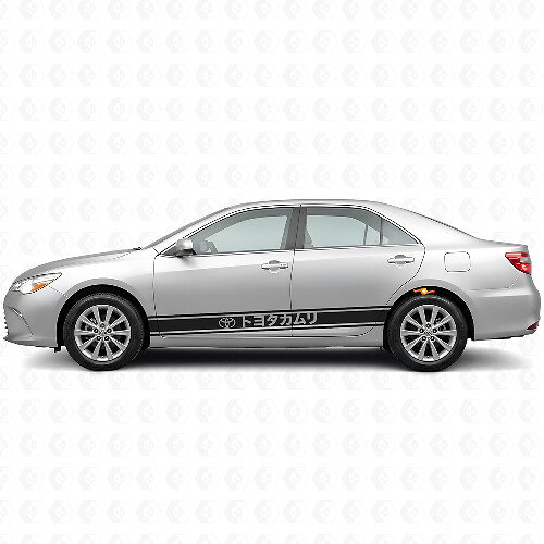 Pegatinas de vinilo con rayas de estilo japonés para la puerta lateral del Toyota Camry