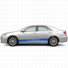 Pegatinas de vinilo con rayas de estilo japonés para la puerta lateral del Toyota Camry_2