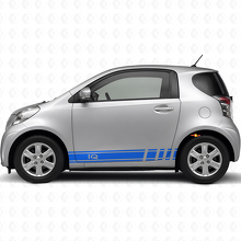 Kit de calcomanías de vinilo con franjas laterales para carreras con logo iQ para Toyota iQ_2