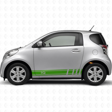 Kit de calcomanías de vinilo con franjas laterales para carreras con logo iQ para Toyota iQ_3