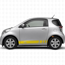 Kit de calcomanías de vinilo con franjas laterales para carreras con logo iQ para Toyota iQ_5