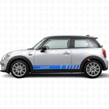 Calcomanía de vinilo con franjas y letras Cooper para MINI Cooper_2