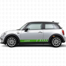 Calcomanía de vinilo con franjas y letras Cooper para MINI Cooper_3