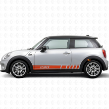 Calcomanía de vinilo con franjas y letras Cooper para MINI Cooper_4