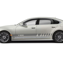 Calcomanía de vinilo con rayas laterales de carreras compatible con Kia K900
 3