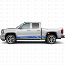 Calcomanía de vinilo lateral de franjas de acento para GMC Sierra_2