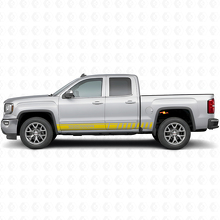 Calcomanía de vinilo lateral de franjas de acento para GMC Sierra_5