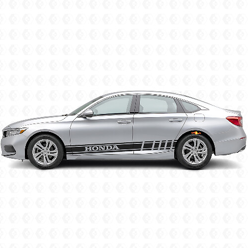 Pegatina adhesiva lateral de vinilo con rayas de competición de marca para Honda Accord