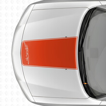 Vinilo adhesivo con contorno de rayas en negro deportivo para capó de Dodge Charger 2006-2010_4