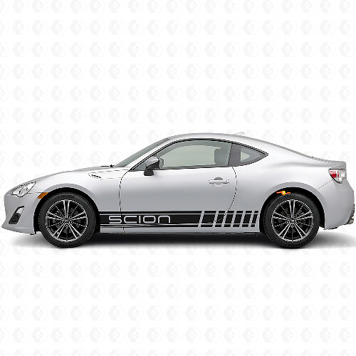 Kit de pegatinas laterales de vinilo con franjas de estilo de competición de marca para Scion FR-S