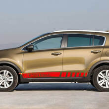 Calcomanía de vinilo con rayas laterales de carreras compatible con Kia Sportage
 2