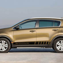 Calcomanía de vinilo con rayas laterales de carreras compatible con Kia Sportage
 3