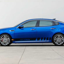 Calcomanía de vinilo con rayas laterales de carreras compatible con Kia Optima
 3