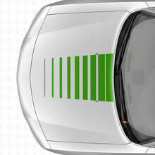 Calcomanía de vinilo con franjas estilo estroboscópico para capó Dodge Charger 2006-2010_3