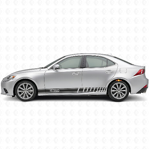 Calcomanía de vinilo lateral con franjas de carreras y logo IS350 para Lexus IS 2014-2020