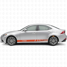 Calcomanía de vinilo lateral con franjas de carreras y logo IS350 para Lexus IS 2014-2020_4