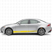 Calcomanía de vinilo lateral con franjas de carreras y logo IS350 para Lexus IS 2014-2020_5