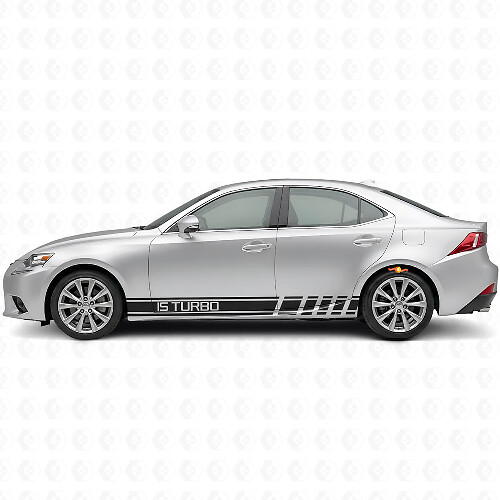 Pegatina adhesiva lateral de vinilo con franjas estilo Turbo para Lexus IS