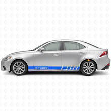 Pegatina adhesiva lateral de vinilo con franjas estilo Turbo para Lexus IS_2