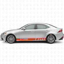 Pegatina adhesiva lateral de vinilo con franjas estilo Turbo para Lexus IS_4