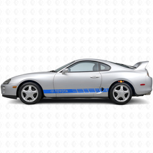 Vinilo adhesivo de rayas laterales con logo de Toyota para Toyota Supra_2