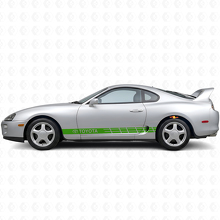 Vinilo adhesivo de rayas laterales con logo de Toyota para Toyota Supra_3