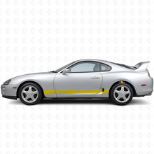 Vinilo adhesivo de rayas laterales con logo de Toyota para Toyota Supra_5