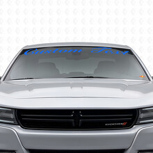 Vinilo adhesivo para parabrisas con texto personalizado estilo manuscrito para Dodge Charger 2015-2026_2