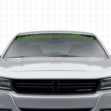 Vinilo adhesivo para parabrisas con texto personalizado estilo manuscrito para Dodge Charger 2015-2026_3