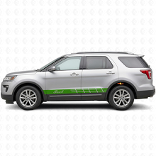 Kit de adhesivos de vinilo con franjas laterales deportivas personalizadas para Musclecar Explorer Expedition_3