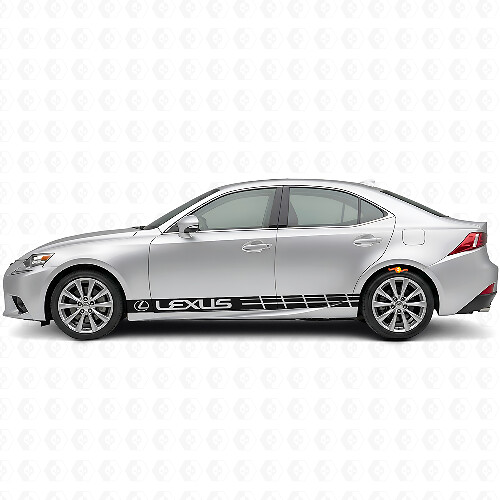 Juego de calcomanías de vinilo con rayas laterales de competición para Lexus IS 200t 250 300_1