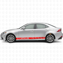 Juego de calcomanías de vinilo con rayas laterales de competición para Lexus IS 200t 250 300_4