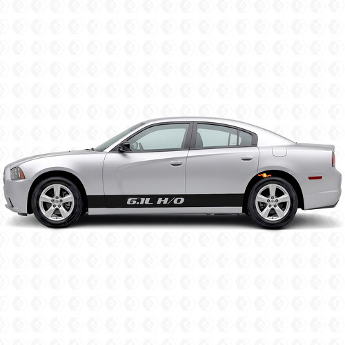 Adhesivo Vinilo Lateral con Rayas H/O 6.1L para Dodge Charger 2011-2014