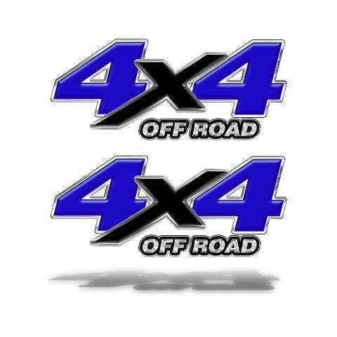 4X4 OFF ROAD ETIQUETA PEGATINA Gráficos azules Chevy Ford Dodge Truck Mk505OR4

