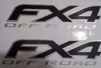 Adhesivo todoterreno Ford fx4 en fibra de carbono, sport chome truck (SET)