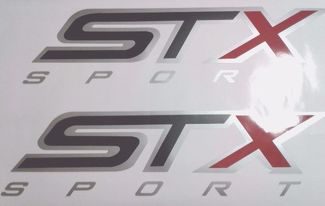 Adhesivos deportivos STX, negro mate y gris ford truck (set)