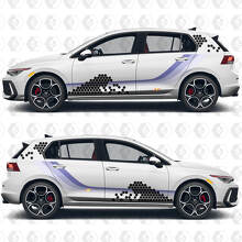 Kit de Vinilos con Rayas Laterales de Diseño Panal para VW Volkswagen Golf_3