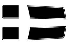 Kit de envoltura de calcomanías de vinilo personalizado para Gmc Sierra (2014-2014) - Rayas de carreras
 2
