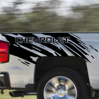 Chevrolet Chevy Splash Grunge Logo Camión Vinilo Calcomanía cama Gráfico