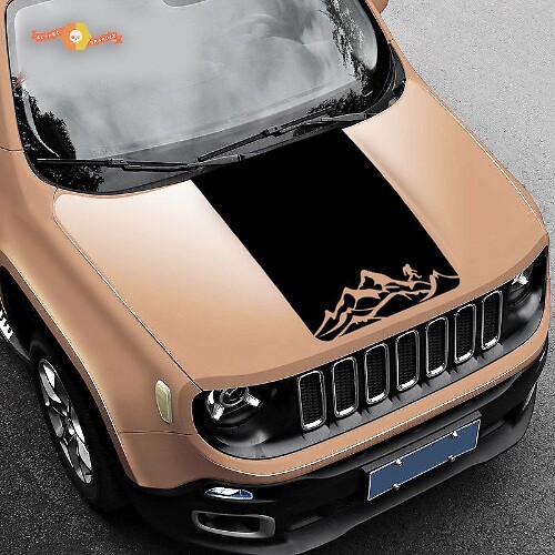 Vinilo adhesivo para capó Mountain Yeti Bigfoot para Jeep Renegade