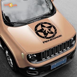 Jeep Renegade Yeti Sasquatch Army Star Calcomanía de vinilo desgastada Side SUV