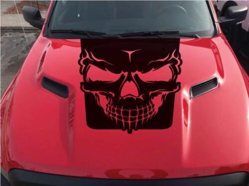 Calcomanía de Vinilo con Calavera para Capó para RAM 1500 Rebel 2015-2017