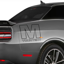 Calcomanía de vinilo lateral trasera con logo M Mopar para Dodge Challenger 3